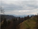 Šobčev bajer - Castle Lipniški grad (Pusti grad above Lipnica)