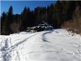 Poljšica pri Gorjah (Zatrata) - Planina Rčitno