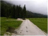 Krnica (bridge over Radovna) - Kovinarska koča v Krmi