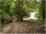 Gozd Martuljek - The Lower Martuljek waterfall