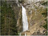 The Lower Martuljek waterfall