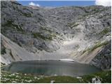 Zadnjica - Zgornje Kriško jezero