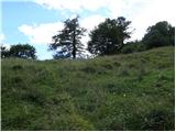 Planina Polog - Srednji vrh (above lake Jezero v Lužnici)