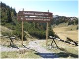 Parking at botanical garden - Veliki Zavižan