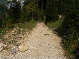 end of road on Pokljuka - Triglav