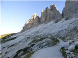 Rifugio Auronzo - Lastron dei Scarperi / Schusterplatte