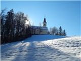 Srednja vas-Poljane - Church of the Holy Cross at Brezje above Srednja vas