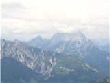 Ennstaler Alpen Desni najvišji vrh - Grosser Buchstein. Žal še eden od vrhov na katerega mi ni bilo dano stopiti