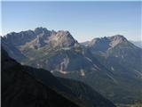 Zugspitze Razgledi s poti do koče na sosednje gore.