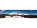 Panorama dela spodnjih Bohinjskih - Tolminskih gora