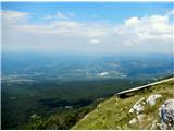 pogled na osrednjo Istro in Lupoglav in Boljun pod Učko (žal v meglicah zaradi oblakov)