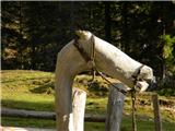 Lesena konjska glava pred planšarijo