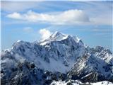 Zasnežene veličastne Kamniško-Savinjske alpe