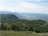 Pot po Angelski gori (Trnovski gozd) Razgled s Sinjega vrha proti Vipavski dolini