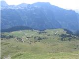 Na planini Pekol v Italiji sem bil večkrat. To je pogled nanjo s Špika Hude police.