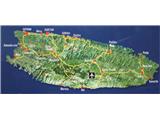 Zemljevid otoka Brač, vse na karti označene ceste so asfaltirane, ... veliko možnosti za krožne ture