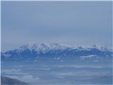 Pogled na Kamniško Savinjske alpe