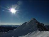 Veliki Draški vrh, Ablanca in Viševnik, 14. 03. 2014 Tudi pri vzponu Ablanca v senci