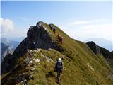 Monte Tinisa ( Monte Pascul ) - 2120m Prvih nekaj metrov še sprehod....