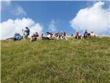 Macesje (Bretwand )-2124m Posedli smo po travnatem vrhu.