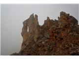 Piz Ciaval (Monte Cavallo) - 2912 m .… v megli že rahlo mistične