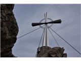 Lienški Dolomiti - gore nad kočo Karlsbader Hütte … in prišli smo do nenavadnega križa na vrhu