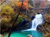 Šum waterfall in Vintgar Gorge