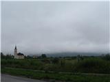 Jutro in pogled na Šmarno goro z meglenim pokrovom