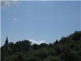 Katarina nad Ljubljano 728m (severni vzpon čez Žlebe) Sv.Marjeta,desno velik ptič