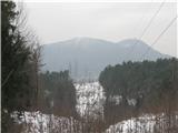 Toško Čelo 590m Daljnovod prečka greben Podutik-Stanežiče