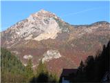 Balo dal Chiadin (1929), Monte Chiadin da Forni Avoltri (2252) in Monte Chiadin da Sapadda (2287) jutranji pogled na goro Chiadin da Forni Avoltri