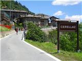 Aosta, Italija 1dan: Prihod v Cerellaz, 1250m