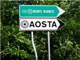 Aosta, Italija 1dan: Tabla, ki nas usmeri v center