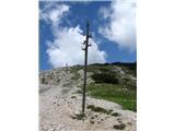Ojstrc (Hochobir 2139m ) Avstrija Drog električne napeljave do metereološke postaje - včasih
