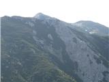 Kališče - Bašeljski vrh-Mali Grintovec-Srednji vrh v ozadju srednji vrh