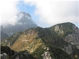 Monte Flop in kota 1792 desno še drugi vrh in levo lepotec M. Sernio