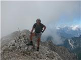 Monte Caserine Alte (2306 m) ko se je začelo megliti sva zapustila ta samotni vrh