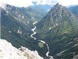 pogled na dolino Mrzle vode in Monte Re (Kraljevska špica desno)