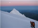 Mont Blanc / Monte Bianco Začel se je delat prečudovit dan.
