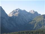 Monte Franza 2329 m Cresta del Enghe na drugi strani dolini, kjer sem bilo prejšnji teden, levi vrh