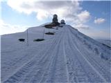 Golica / Koralpe (2140m) Pot proti vrhu.