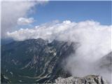 Razgled s Turske gore proti Krofički. Planjava in Ojstrica pa sta v oblakih.
