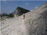 Prednje Robičje 1941m Spustila sva se po drugi poti, v ozadju Prednje Robičje. 