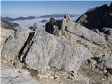 Gubno (2403m) in Križ (2410m) Na vrhu Križa.