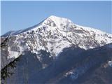 Kojca (1303m) Pogled proti Poreznu.