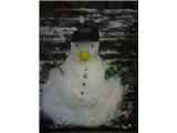 Snežak na Kokrškem sedlu - narejen 30. avgusta 2010