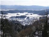 Kožljek in Koreno Pogled proti Horjulu.