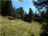 Hunting cottage above Doslovška planina