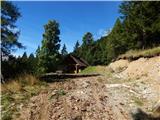 Hunting cottage above Doslovška planina