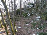 End of road below Jelovec - Castle Stari grad (Čušperk Castle)